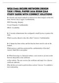 WGU D482 SECURE NETWORK DESIGN TASK 1 FINAL PAPER 2026 EXAM Q&A STUDY GUIDE WITH CORRECT SOLUTIONS