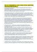NSG 122 FUNDAMENTAL FINAL EXAM ACTUAL QUESTIONS AND SOLUTIONS RATED A&plus;