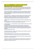 NSG 122 FUNDAMENTAL UPDATED EXAM SCRIPT QUESTIONS AND SOLUTIONS RATED A&plus;