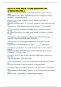 NSG 6430 FINAL EXAM ACTUAL QUESTIONS AND ANSWERS GRADED A&plus;
