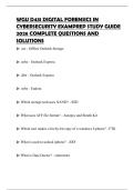 WGU D431 DIGITAL FORENSICS IN CYBERSECURITY EXAMPREP STUDY GUIDE 2026 COMPLETE QUESTIONS AND SOLUTIONS