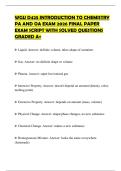 WGU D425 INTRODUCTION TO CHEMISTRY PA AND OA EXAM 2026 FINAL PAPER EXAM SCRIPT WITH SOLVED QUESTIONS GRADED A&plus;
