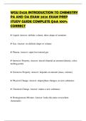 WGU D425 INTRODUCTION TO CHEMISTRY PA AND OA EXAM 2026 EXAM PREP STUDY GUIDE COMPLETE Q&A 100&percnt; CORRECT