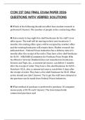 CON 237 DAU FINAL EXAM PAPER 2026 QUESTIONS WITH VERIFIED SOLUTIONS