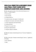 WGU D291 OBJECTIVE ASSESSMENT EXAM 2026 FINAL STUDY GUIDE WITH COMPLETE QUESTIONS AND ANSWERS