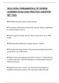 WGU D096 FUNDAMENTALS OF DIVERSE LEARNERS EXAM 2026 PRACTICE QUESTION SET TWO