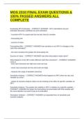 MOS 2310 FINAL EXAM QUESTIONS & 100&percnt; PASSED ANSWERS ALL COMPLETE