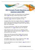 2023 Georgia Permit Questions and  Answers Latest 2026