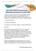 2023-2024 HESI Pharmacology V1  Questions and Answers Latest 2026