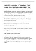 WGU C790 NURSING INFORMATICS STUDY GUIDE 2026 PRACTICE QUESTION SET ONE