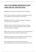 WGU C790 NURSING INFORMATICS STUDY GUIDE 2026 FULL PRACTICE EXAM