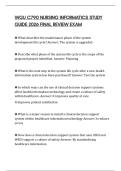 WGU C790 NURSING INFORMATICS STUDY GUIDE 2026 FINAL REVIEW EXAM