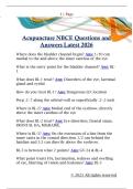 Acupuncture NBCE Questions and  Answers Latest 2026
