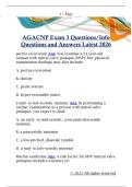 AGACNP Exam 3 Questions&sol;Info  Questions and Answers Latest 202