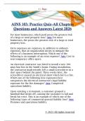AINS 103&colon; Practice Quiz-All Chapters  Questions and Answers Latest 2026 