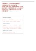 REHS NEHA Exam 2026 NEWEST  VERSION WITH COMPLETE  QUESTIONS AND CORRECT DETAILED  ANSWERS VERIFIED 100&percnt; ALREADY  GRADED A&plus; LATEST UPDATE FOR  2026-2027  