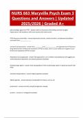 Package Deal For Maryville Nurs 663 Exam Questions with 100&percnt; Correct Answers &vert; Updated 2025&vert;2026