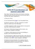 AINS 103 Exam Questions and  Answers Latest 2026 