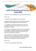 AINS 103 Questions and Answers  Latest 2026 