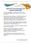 AINS 103 Terms Questions and  Answers Latest 2026 
