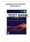 Information Systems Today&comma; 9th Global Edition - Valacich Test Bank - All 10 Chapters Included