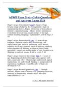 ASWB Exam Study Guide Questions  and Answers Latest 2026