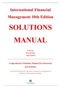 Complete Solutions Manual &mdash; International Financial Management&comma; 10th Edition &mdash; Cheol S&period; Eun &mdash; ISBN 9781264413096 &mdash; &lpar;All Chapters Covered 1&ndash;21&comma; Solutions Included&rpar;