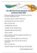 BA 300 Final Exam Questions and  Answers Latest 2026 
