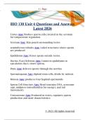 BIO 130 Unit 4 Questions and Answers  Latest 2026