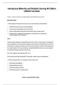 Test Bank for Introductory Maternity and Pediatric Nursing 4th Edition By Nancy T&period; Hatfield&semi; Cynthia Kincheloe Chapter 1-42 Complete Guide A&plus;