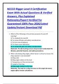 NCCCO Rigger Level II Certification Exam With Actual Questions & Verified Answers&comma; Plus Explained Rationales&sol;Expert Verified For Guaranteed 100&percnt; Pass 2026&sol;Latest Update&sol;Instant Download Pdf