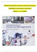 Foundations of Financial Management 18th Edition Solution Manual by Stanley B&period; Block&comma; Geoffrey A&period; Hirt & Bartley Danielsen &ndash; Latest Update 2026 &vert; Graded A&plus;