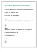 CNMT Exam -3 Questions With Correct Answers