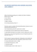 ASQ REVIEW QUESTIONS AND ANSWERS 2026 RATED 100&percnt; CORRECT&excl;&excl;