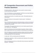 AP Comparative Government and Politics Practice Questions and answers