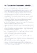 AP Comparative Government & Politics questions and answers