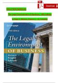 The Legal Environment of Business 14th Edition Solution Manual &lpar;MindTap Course List&rpar; by Roger E&period; Meiners&comma; Al H&period; Ringleb & Frances Edwards &ndash; Latest Update 2026 &vert; Graded A&plus;