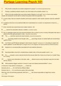 PSYCH 101 GENERAL PSYCHOLOGY MODULE 9 EXAM  QUESTIONS AND ANSWERS RATED A&plus;  PORTAGE LEARNING