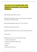 AP CALCULUS BC EXAMINATION TEST COMPLETE QUESTIONS AND ANSWERS GRADED A&plus;
