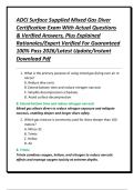 ADCI Surface Supplied Mixed Gas Diver Certification Exam With Actual Questions & Verified Answers&comma; Plus Explained Rationales&sol;Expert Verified For Guaranteed 100&percnt; Pass 2026&sol;Latest Update&sol;Instant Download Pdf