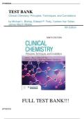 Test Bank with Solutions for Clinical Chemistry&colon; Principles&comma; Techniques&comma; and Correlations Bishop &bull; Fody &bull; Van Siclen &bull; Mistler &vert; Complete & Exam-Ready