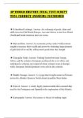 AP WORLD HISTORY FINAL TEST SCRIPT 2026 CORRECT ANSWERS CONFIRMED