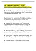 AP WORLD HISTORY TEST REVIEW QUESTIONS 2026 FULLY SOLVED GRADED A&plus;