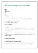 CNMT Exam -1 Questions With Correct answers