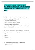 APEA RESPIRATORY CERTIFICATION EXAMINATION TEST 2026 FULL QUESTIONS AND CORRECT ANSWERS GUARANTEED TO PASS