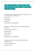 APEA RESPIRATORY EXAMINATION PREP 2026 QUESTIONS AND CORRECT SOLUTIONS ALREADY PASSED