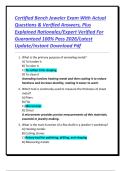 Certified Bench Jeweler Exam With Actual Questions & Verified Answers&comma; Plus Explained Rationales&sol;Expert Verified For Guaranteed 100&percnt; Pass 2026&sol;Latest Update&sol;Instant Download Pdf