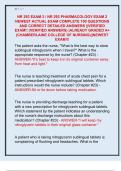 NR 293 EXAM 2 &sol; NR 293 PHARMACOLOGY EXAM 2  NEWEST ACTUAL EXAM COMPLETE 100 QUESTIONS  AND CORRECT DETAILED ANSWERS &vert;&vert;VERIFIED  EXAM&excl;&excl; &lpar;VERIFIED ANSWERS&rpar; &vert;ALREADY GRADED A&plus;  &lpar;CHAMBERLAINE COLLEGE OF NURSING&rpar;&vert;&vert;NEWEST  EXAM&excl;&excl;&excl; 