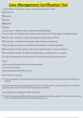 Case Management Certification Test
