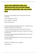 ASAP PACE CERTIFICATION 2024 CERTIFICATION EVALUATION EXAMS COMPLETE QUESTIONS AND SOLUTIONS 202